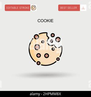 Icona vettore cookie semplice. Illustrazione Vettoriale
