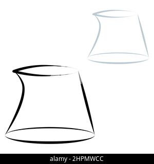 Icone vettoriali per provette per analisi chimiche per illustrazioni minimaliste. Matracci chimici sperimentali per la scienza isolati su sfondo bianco. Illustrazione Vettoriale
