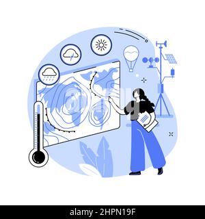 Illustrazione vettoriale del concetto astratto di meteorologia. Illustrazione Vettoriale