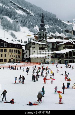 FRANCIA Alpes hiver Foto Stock