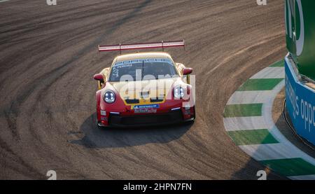 Porsche GT3 gara auto durante il GP Saudita Foto Stock