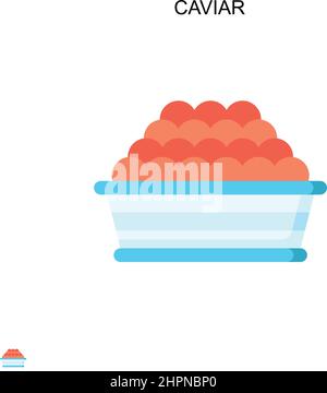 Icona vettore semplice caviale. Modello di disegno del simbolo di illustrazione per l'elemento dell'interfaccia utente mobile Web. Illustrazione Vettoriale
