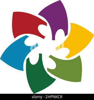 Adozione e community care Logo vettore modello Illustrazione Vettoriale
