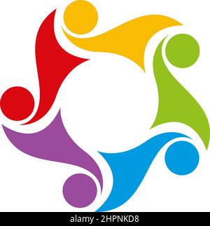 Adozione e community care Logo vettore modello Illustrazione Vettoriale