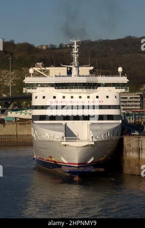 AJAXNETPHOTO. 22ND DIC, 2009. DOVER, INGHILTERRA. SEAFRANCE MOUERE - traghetto passeggeri. Foto: Jonathan Eastland/Ajax Rif: 92212 3068 Foto Stock