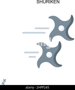 Icona vettore semplice Shuriken. Modello di disegno del simbolo di illustrazione per l'elemento dell'interfaccia utente mobile Web. Illustrazione Vettoriale