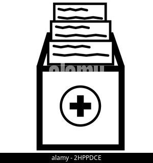 icona di richiesta appuntamento medico su sfondo bianco. cartello di richiesta appuntamento medico. stile piatto. Foto Stock