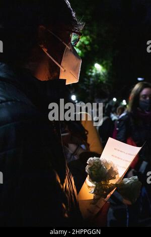 In Messico sono state organizzate diverse proteste che chiedevano una migliore sicurezza per i giornalisti. A Città del Messico i giornalisti si sono riuniti per protestare contro la uccisioni di giornalisti e la mancanza di aiuto da parte del governo messicano. Sincé all'inizio del 2022 ci sono stati 5 uccisioni di giornalisti. José Luis Gamboa, Margarito Martínez, Lourdes Maldonado, Roberto Toledo ed Herber López sono stati uccisi. Messico. Foto Stock