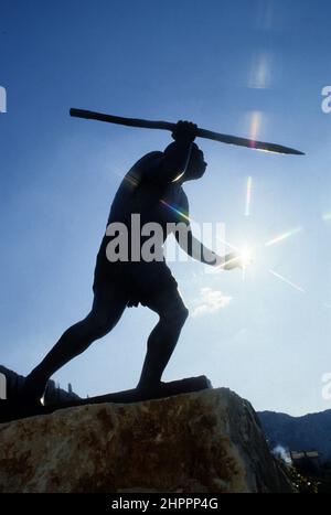 Francia preistoria tautavel man Homo heidelbergensis 400 000 AP Foto Stock