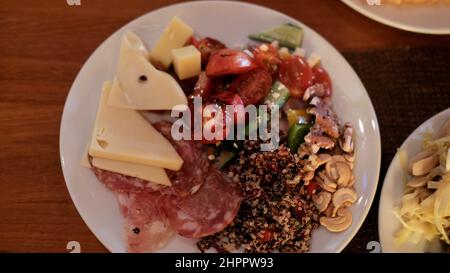 Colazione a buffet J W Marriott Cafe JW Marriott Hotel, 4 Sukhumvit Rd, Khwaeng Khlong Toei, Khlong Toei, Bangkok Thailandia Foto Stock