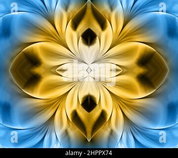 Grafica frattale astratta colorata generata dal computer Foto Stock