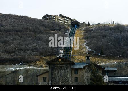 La Montage Lodge at Deer Valley Resort sciistico di Park City, Utah. Foto Stock