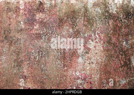 Grunge arrugginito in metallo. Sfondo arrugginito ed ossidato. Vecchio sfondo in ferro metallico usurato. Foto Stock