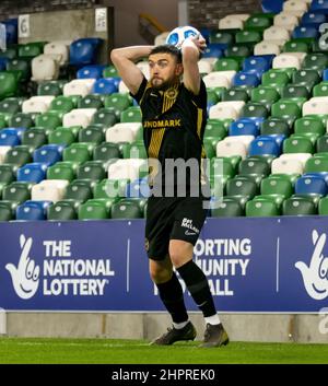 Dean Jarvis - Linfield Vs Larne in the Danske Bank Premiership, martedì 8th febbraio 2022 a Windsor Park, Belfast. Foto Stock