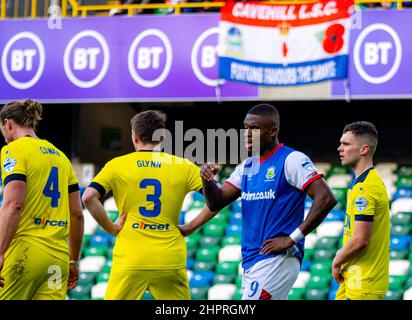 Christy Manzinga - Linfield Vs Dungannon Swifts in the Danske Bank Premiership, sabato 30th ottobre 2021 a Windsor Park, Belfast. Foto Stock
