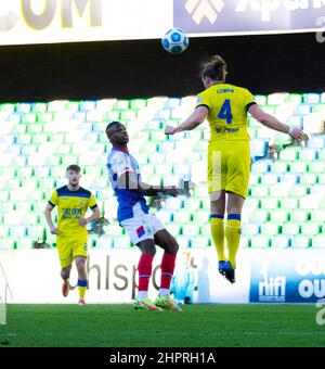 Christy Manzinga - Linfield Vs Dungannon Swifts in the Danske Bank Premiership, sabato 30th ottobre 2021 a Windsor Park, Belfast. Foto Stock