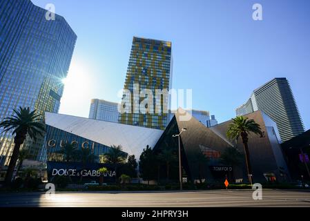 Vista esterna dei negozi di cristalli a Las Vegas Foto Stock