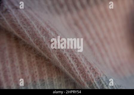 Primo piano di una texture woll Foto Stock