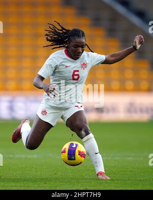 Deanne Rose in Canada durante la partita della Coppa Arnold Clark allo stadio Molineux di Wolverhampton. Data foto: Mercoledì 23 febbraio 2022. Foto Stock