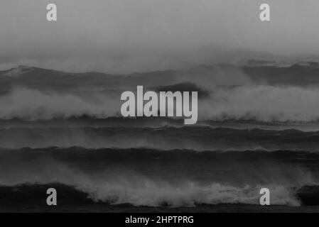 Mare tempestoso a Marwick, Isole Orkney Foto Stock