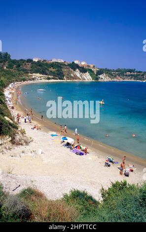 Spiaggia di Vassilikos, Isola di Zante, Isole Ioniche, Grecia, Europa Foto Stock