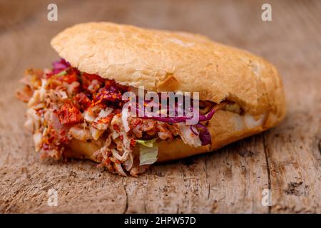 tedesco doener kebap su legno Foto Stock