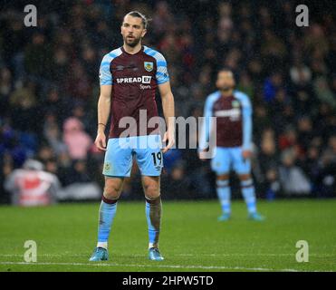 23rd febbraio 2022; Turf Moor, Burnley, Lancashire, Inghilterra; Premier League Football, Burnley contro Tottenham Hotspur; Jay Rodriguez di Burnley Foto Stock