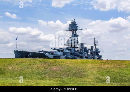 Il famoso Dreadnought Battleship Texas Foto Stock
