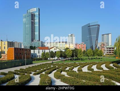 Alto Palazzo Regione Lombarda, Torre gioia 22, Torre Pirelli, Parco di porta Nuova, Milano, Lombardia, Italia Foto Stock