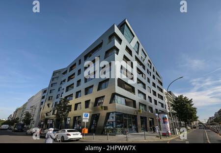 Edificio residenziale Sapphire di Daniel Libeskind, Chausseestrasse, Mitte, Berlino, Germania Foto Stock