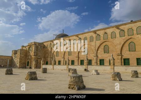Moschea al-Aqsa, Monte del Tempio, Gerusalemme, Israele Foto Stock