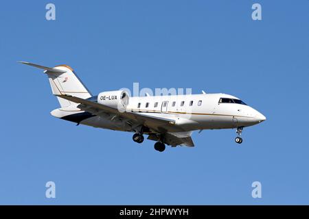 Velivolo jet privato, Bombardier CL-600-2B16 Challenger 650, OE-LUA Foto Stock