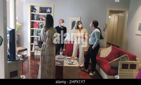 Milao, Italia. 23rd Feb 2022. (INT) Showroom Green a Milano. 23 febbraio 2022, Milano, Italia. Oggi allo Showroom, l'Amministratore Delegato Paolo Bray ha ricevuto Vogue Italia e ha dichiarato che le certificazioni verdi in moda devono essere collegate in rete e dopo questo primo showroom stanno progettando un'intera serie di progetti ed eventi con diversi tipi di marchi, con diversi destinatari, ma tutti uniti da una moda cosciente. Marchi partecipanti: Brasiliani Carolina Bartolini, crina, Dona Rufina e Rico Bracco; CQ Corporate Fashion GmbH dalla Svizzera; Elemente Clemente dalla Germania; Kazo dall'India; KW M Foto Stock