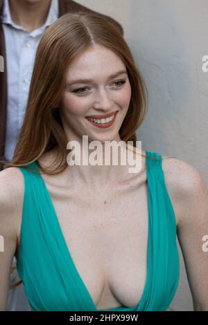 Larsen Thompson è visto arrivare alla sfilata Alberta Ferretti durante la settimana della Moda di Milano Autunno/Inverno 2022/2023 il 23 febbraio 2022 a Milano, i Foto Stock