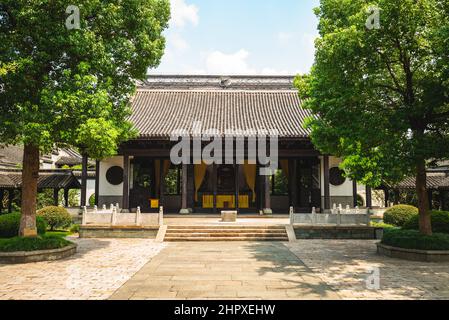 sala principale del tempio del generale wu a wuzhen, cina Foto Stock