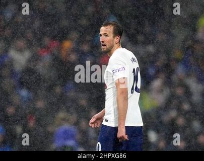 Burnley, Inghilterra, 23rd febbraio 2022. Harry Kane di Tottenham durante la partita della Premier League a Turf Moor, Burnley. Il credito d'immagine dovrebbe leggere: Andrew Yates / Sportimage Foto Stock