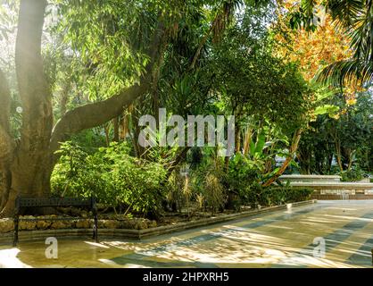 Parco Alameda nel centro di Marbella, Spagna Foto Stock