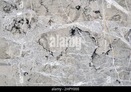 La struttura di un muro di pietra fatto di roccia conchiglia. Decorazioni murali con materiali di origine naturale. Foto Stock