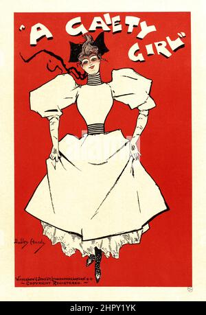 Maitres de l'affiche Vol 1 - Plate 04 - Dudley Hardy - A Gaiety Girl. 1896. Foto Stock