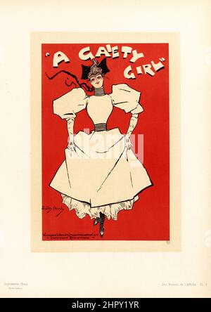 Maitres de l'affiche Vol 1 - Plate 04 - Dudley Hardy - A Gaiety Girl. 1896. Foto Stock