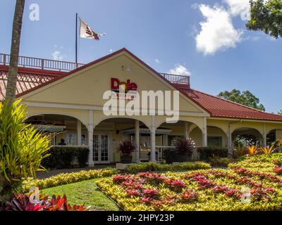 Wahiawa, Hawaii, USA - 2 maggio 2015: L'ingresso alla storica piantagione di Dole Foto Stock