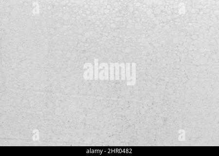 Styrofoam polistirene cartongesso Drywall espanso materiale da costruzione superficie White Abstract Wall Texture background. Foto Stock