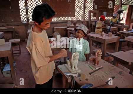 Les Artisans d'Angkor, Siem Reap, regno di Cambogia, Sud-est asiatico Foto Stock