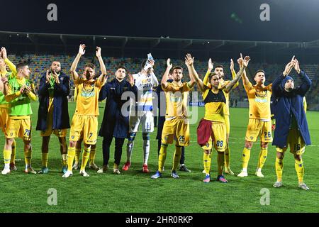 Frosinone, Italia. 23rd Feb 2022. Frosinone, 23th Febbraio 2022 Benito Stirpe Stadium Calcio Italiano Serie B BKT 2021-2022 Match Frosinone Calcio vs Reggina 1914 25th giornata di campionato raffigurata: Credit: Independent Photo Agency/Alamy Live News Foto Stock