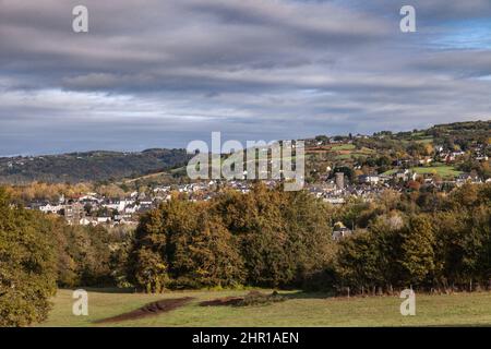 Vue générale de la cité ardoisière Foto Stock