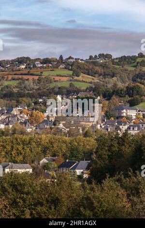 Vue générale de la cité ardoisière Foto Stock