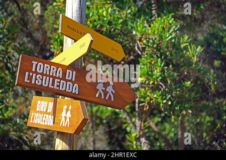 Sentieri nei pressi di Isolella, Baia di Ajaccio, Francia, Corsica, Porticcio Foto Stock