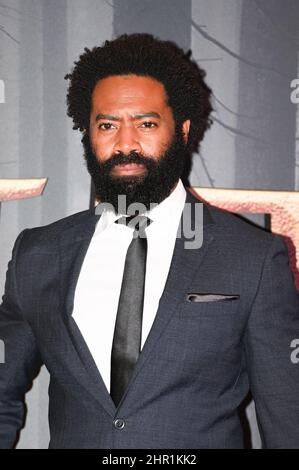 Nicholas Pinnock si è esibito nella Stagione “Outlander” 6 Premiere Costumi esposti al Royal Albert Hall, Londra UK il 24th 2022 febbraio. Foto Stock