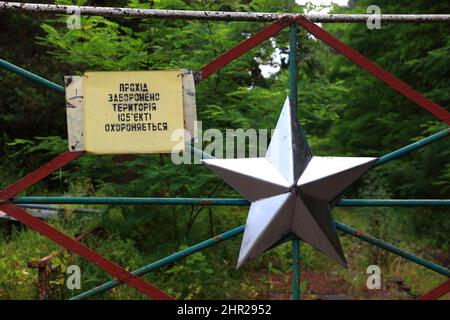 Ucraina, nella zona ristretta e inabitabile di 30 chilometri attorno alla centrale di Chernobyl e al campo di lavoro di Pripyat, starStern Foto Stock