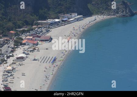 Italia, Calabria, Palmi, la spiaggia Foto Stock